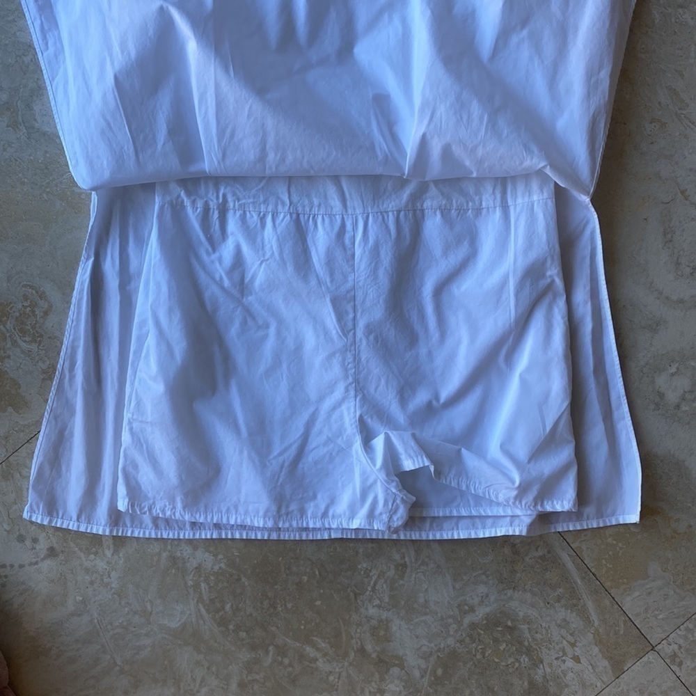 Zara Basic Collection White Off the Shoulder Romper Dress w/ pockets - S - Picture 4 of 8